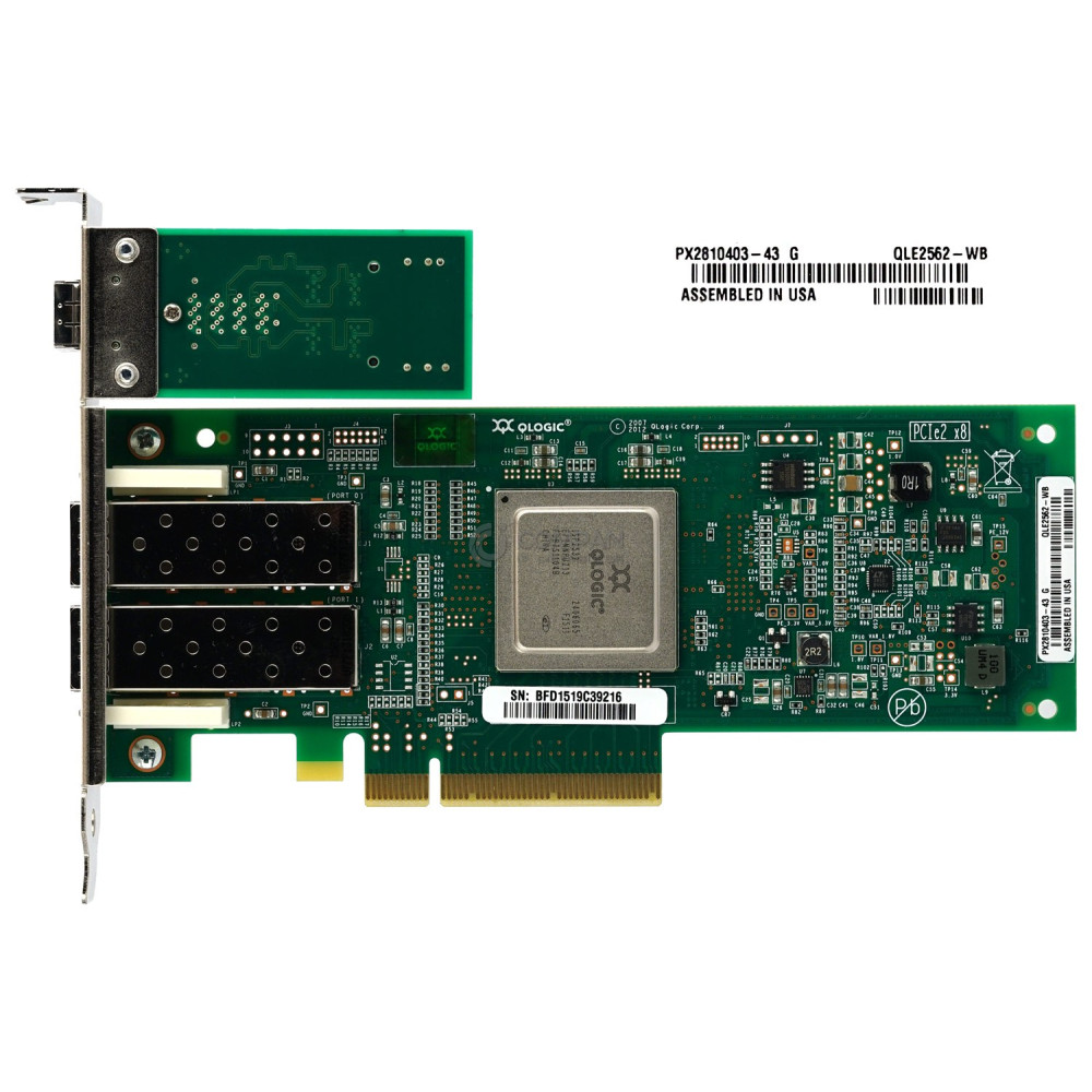 PX2810403-43 QLOGIC QLE2562-WB 2-Port 8Gb FC Adapter With Mini-SAS HD Interface